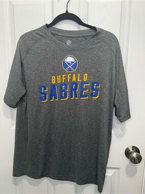 NHL Buffalo Sabres Gray Performance Tee - Men’s Size L